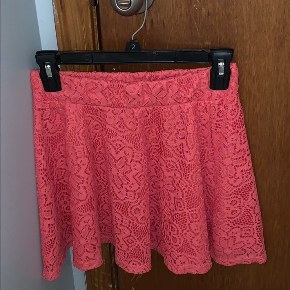 coral skater skirt
